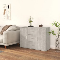 Sonata H Сайдборд, бетонно сив, 91x29,5x65 см, инженерно дърво - Corpuri, vitrine, biblioteci modulare