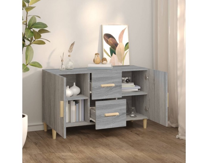 Sonata H Сайдборд, Сив сонома, 100x36x60 см, инженерно дърво