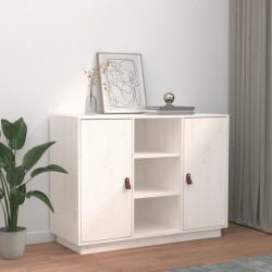 Sonata H Сайдборд, бял, 100x40x75 см, бор масив - Corpuri, vitrine, biblioteci modulare
