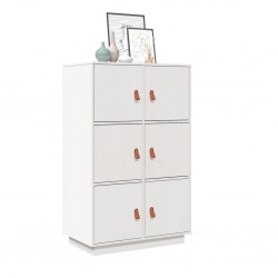 Sonata H Висок шкаф, бял, 67x40x108,5 см, борово дърво масив - Corpuri, vitrine, biblioteci modulare