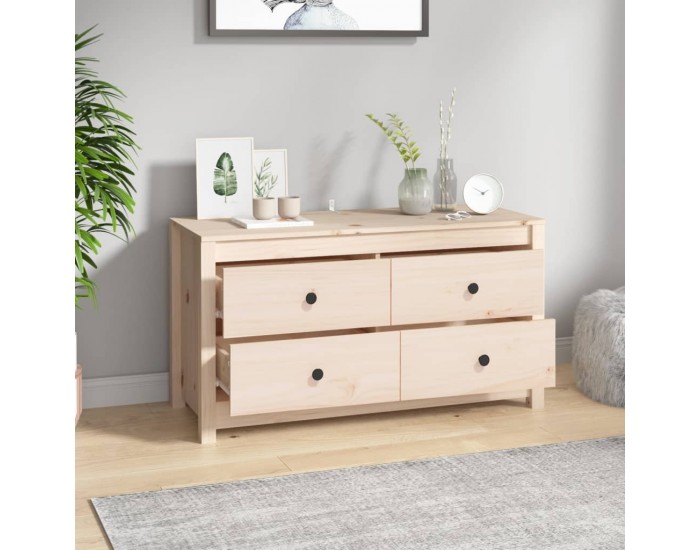 Sonata H Страничен шкаф, 100x40x54 см, борово дърво масив
