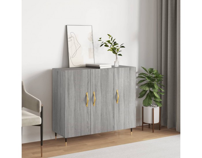 Sonata H Сайдборд, Сив сонома, 90x34x80 см, инженерно дърво