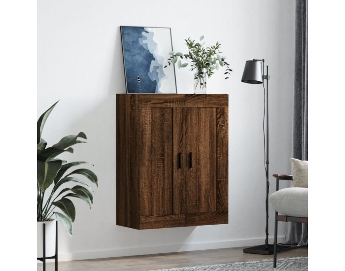 Sonata H Стенен шкаф кафяв дъб 69,5x34x90 см инженерно дърво