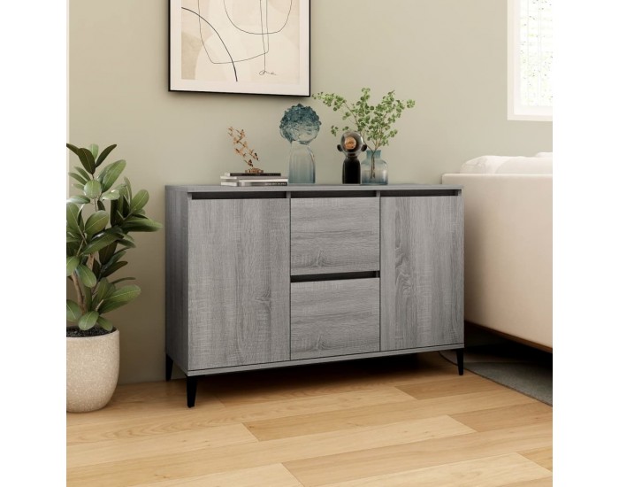 Sonata H Сайдборд, сив сонома, 104x35x70 см, инженерно дърво