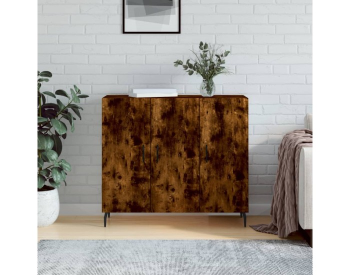 Sonata H Сайдборд, опушен дъб, 90x34x80 см, инженерно дърво