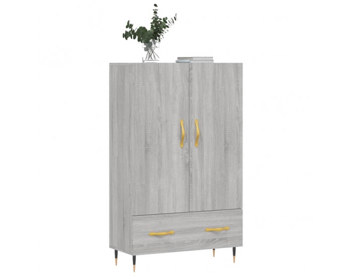 Sonata H Висок шкаф, сив сонома, 69,5x31x115 см, инженерно дърво