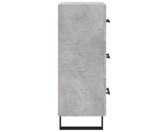 Sonata H Сайдборд, бетонно сив, 34,5x34x90 см, инженерно дърво