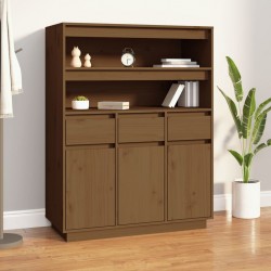 Sonata H Висок шкаф, меденокафяв, 89x40x116,5 см, борово дърво масив - Corpuri, vitrine, biblioteci modulare