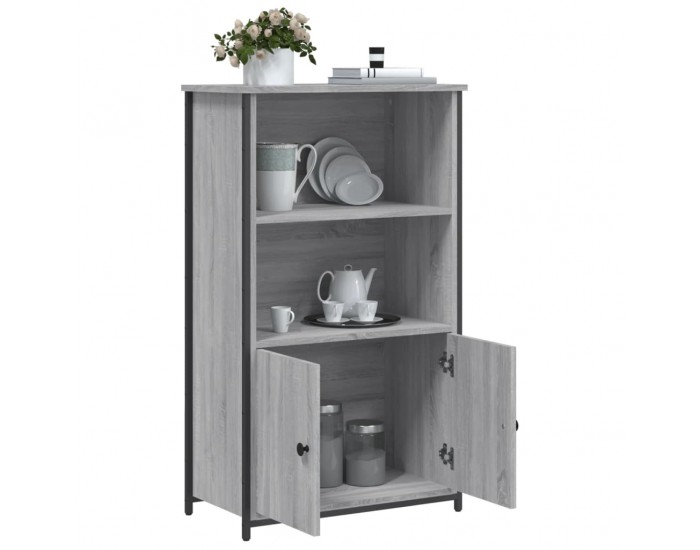 Sonata H Висок шкаф, сив сонома, 62x32x103,5 см, инженерно дърво