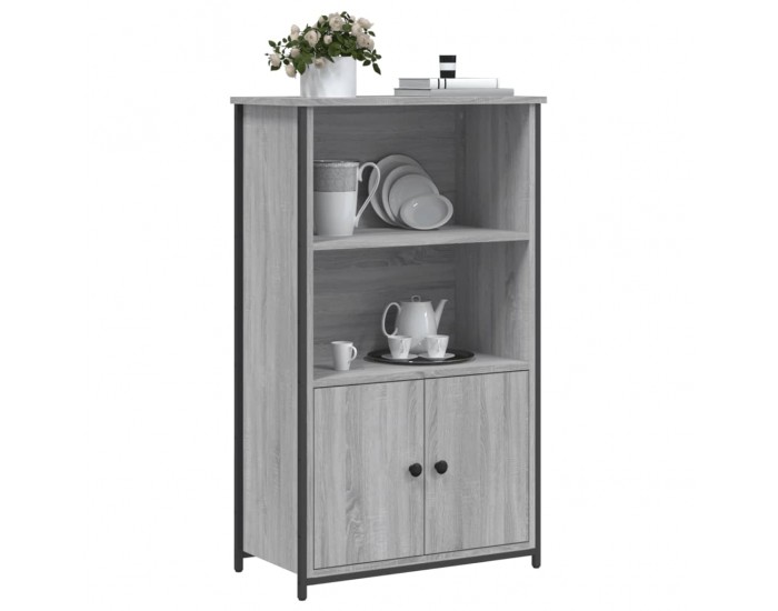 Sonata H Висок шкаф, сив сонома, 62x32x103,5 см, инженерно дърво