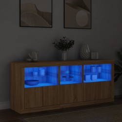 Sonata H Сайдборд с LED светлини, сонома дъб, 162x37x67 см - Corpuri, vitrine, biblioteci modulare