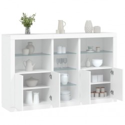 Sonata H Сайдборд с LED светлини, бял, 162x37x100 см - Corpuri, vitrine, biblioteci modulare