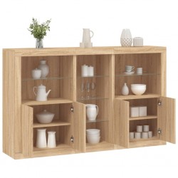 Sonata H Сайдборд с LED светлини, сонома дъб, 162x37x100 см - Corpuri, vitrine, biblioteci modulare