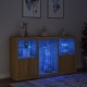 Sonata H Сайдборд с LED светлини, сонома дъб, 181,5x37x100 см