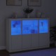 Sonata H Сайдборди с LED осветление, 3 бр, бели, инженерно дърво