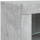 Sonata H Сайдборд с LED светлини, бетонно сив, 181,5x37x67 см