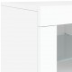 Sonata H Сайдборд с LED светлини, бял, 181,5x37x67 см