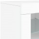 Sonata H Сайдборд с LED светлини, бял, 60,5x37x67 см