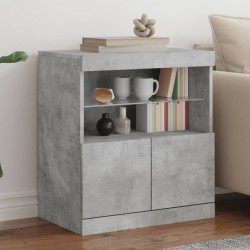 Sonata H Сайдборд с LED светлини, бетонно сив, 60x37x67 см - Corpuri, vitrine, biblioteci modulare