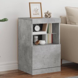 Sonata H Сайдборд с LED светлини, бетонно сив, 41x37x67 см - Corpuri, vitrine, biblioteci modulare