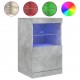 Sonata H Сайдборд с LED светлини, бетонно сив, 41x37x67 см