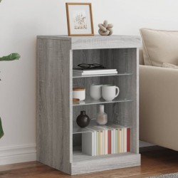 Sonata H Сайдборд с LED светлини, сив сонома, 41x37x67 см - Corpuri, vitrine, biblioteci modulare
