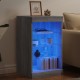 Sonata H Сайдборд с LED светлини, сив сонома, 41x37x67 см