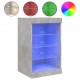 Sonata H Сайдборд с LED светлини, бетонно сив, 41x37x67 см