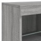 Sonata H Сайдборд с LED светлини, сив сонома, 81x37x67 см