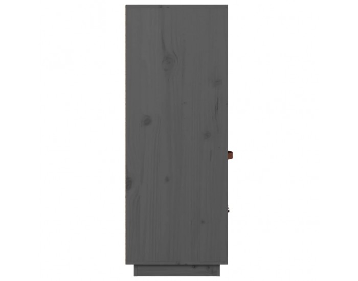 Sonata H Висок шкаф, сив, 67x40x108,5 см, борово дърво масив