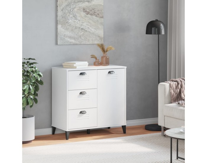 Sonata H Сайдборд VIKEN, бял, 80x40x80 см, инженерно дърво
