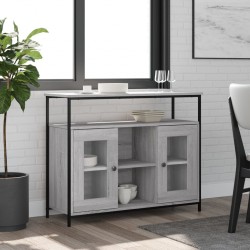 Sonata H Сайдборд, сив сонома, 100x35x80 см, инженерно дърво - Corpuri, vitrine, biblioteci modulare