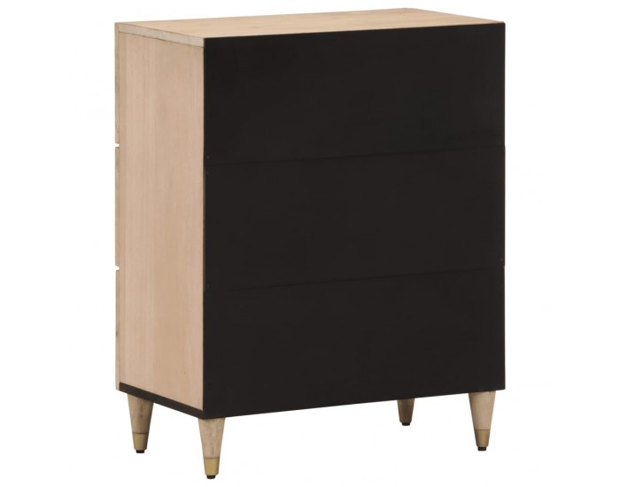 Sonata H Странични шкафове 2 бр 60x33x75 см манго масивно дърво
