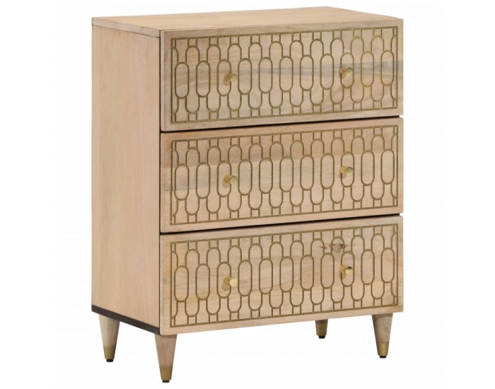 Sonata H Странични шкафове 2 бр 60x33x75 см манго масивно дърво
