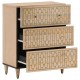 Sonata H Странични шкафове 2 бр 60x33x75 см манго масивно дърво