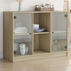 Sonata H Сайдборд, дъб сонома, 102x37x75,5 см, инженерно дърво - Corpuri, vitrine, biblioteci modulare