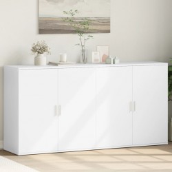 Sonata H Сайдборди, 2 бр, бели, 79x38x80 см, инженерно дърво - Corpuri, vitrine, biblioteci modulare