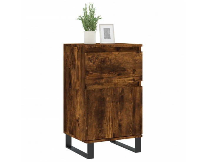 Sonata H Бюфети 2 бр опушен дъб 40x35x70 см инженерно дърво