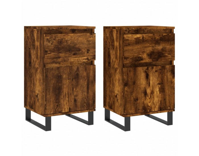 Sonata H Бюфети 2 бр опушен дъб 40x35x70 см инженерно дърво