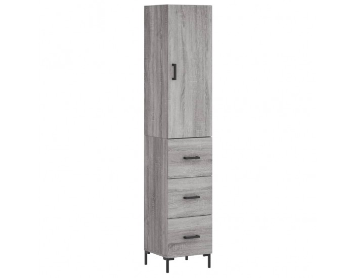 Sonata Dulap înalt, gri sonoma, 34,5x34x180 cm, lemn prelucrat