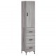 Sonata Dulap înalt, gri sonoma, 34,5x34x180 cm, lemn prelucrat