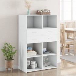 Sonata H Висок шкаф, бял, 80x42,5x124 см, инженерно дърво - Corpuri, vitrine, biblioteci modulare