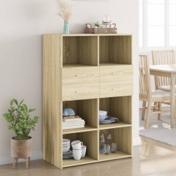 Sonata H Висок шкаф, сонома дъб, 80x42,5x124 см, инженерно дърво - Corpuri, vitrine, biblioteci modulare