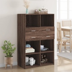 Sonata H Висок шкаф, кафяв дъб, 80x42,5x124 см, инженерно дърво - Corpuri, vitrine, biblioteci modulare