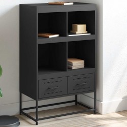 Sonata H Висок шкаф, черен, 68x39x111,5 см, стомана - Corpuri, vitrine, biblioteci modulare