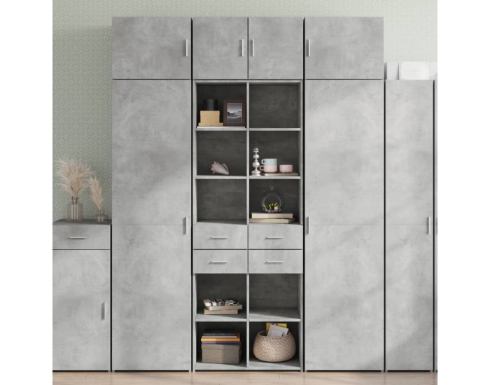 Sonata H Шкаф за съхранение бетонно сив 70x42,5x225 см инженерно дърво