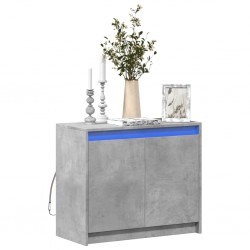 Sonata H Сайдборд с LED, бетонно сив, 72x34x61 см, инженерно дърво - Corpuri, vitrine, biblioteci modulare