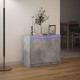 Sonata H Сайдборд с LED, бетонно сив, 72x34x61 см, инженерно дърво