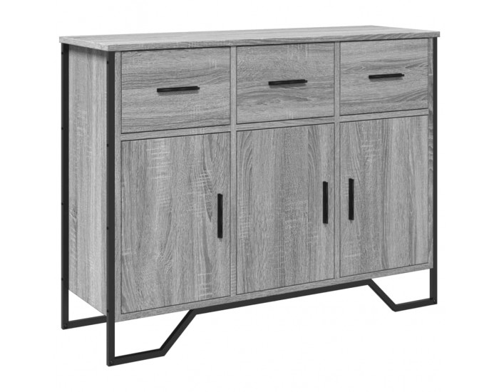 Sonata H Сайдборд, сив сонома, 97x32,5x74,5 см, инженерно дърво