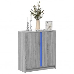 Sonata H Сайдборд с LED, сив сонома, 77x34x85 см, инженерно дърво - Corpuri, vitrine, biblioteci modulare